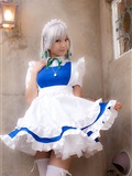 cosplay美女套图 c77 Sakuya Izayoi　白丝假发扮相(1)(96)